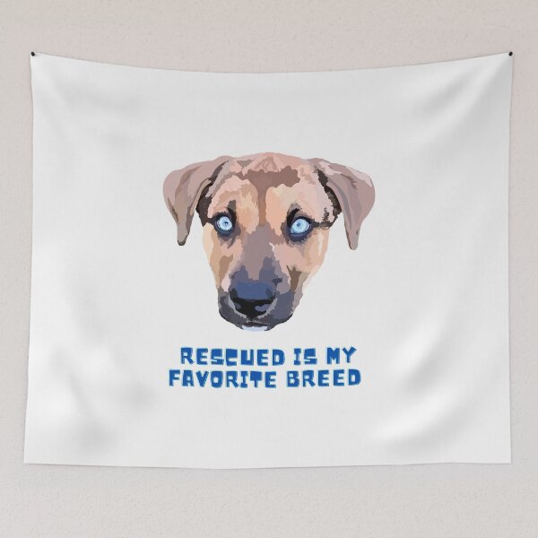 Item preview, Rescued is my favorite breed - White designed and sold by Mepatch.