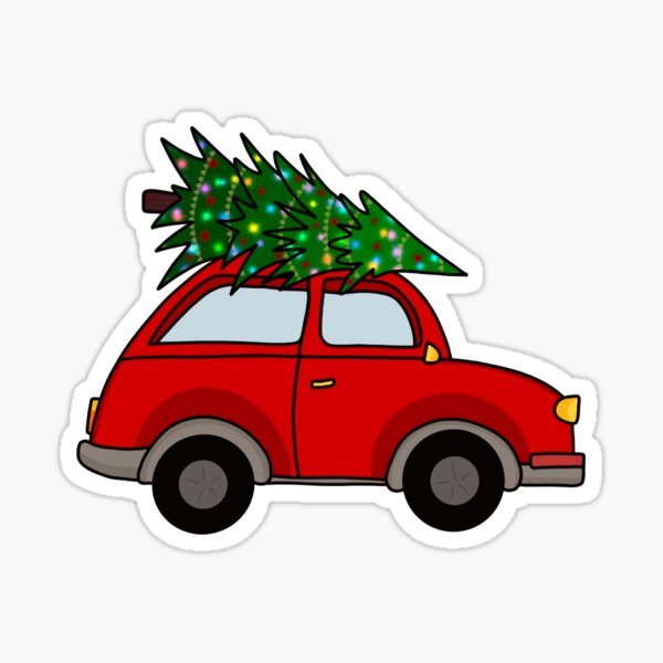 "Driving home for Christmas " Sticker for Sale by LilyDesigned Redbubble
