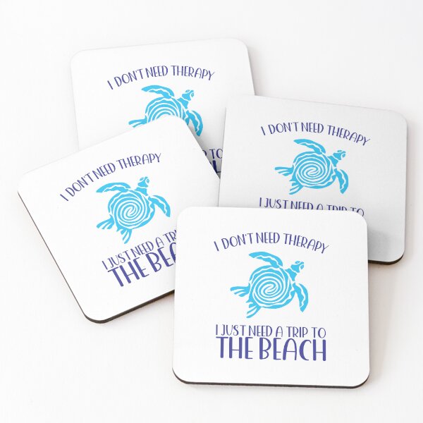 Item preview, I DON'T NEED THERAPY I JUST NEED A TRIP TO THE BEACH SEA TURTLE designed and sold by ittybittyowl.