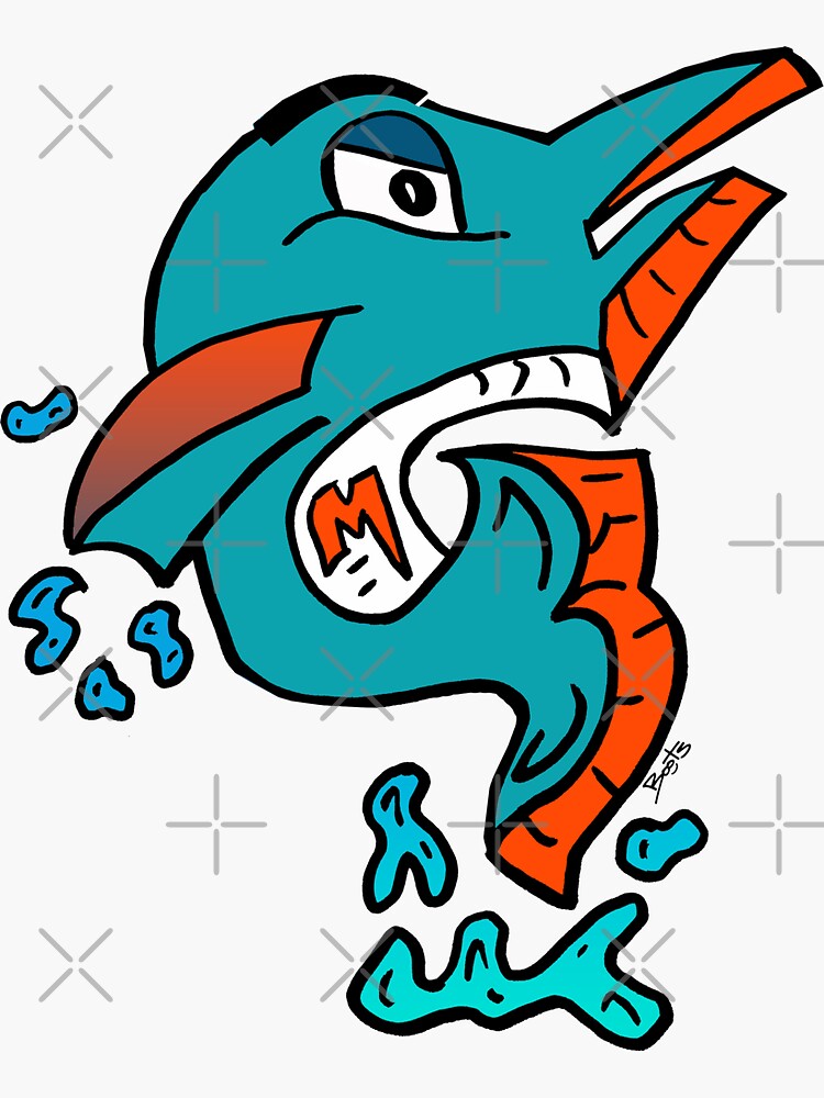 Cool Dolphin Fear the Fin Miami Football Fan  Classic T-Shirt for Sale by  JoselinDuran