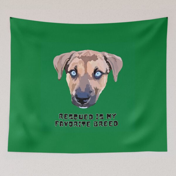 Item preview, Rescued is my favorite breed - Green designed and sold by Mepatch.