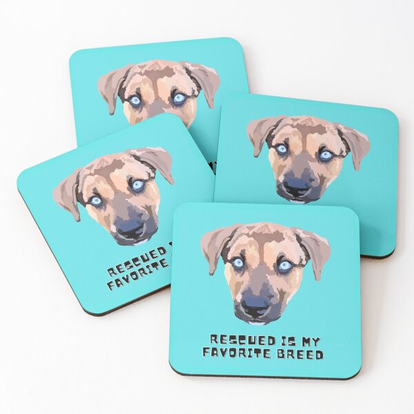 Item preview, Rescued is my favorite breed - Teal designed and sold by Mepatch.
