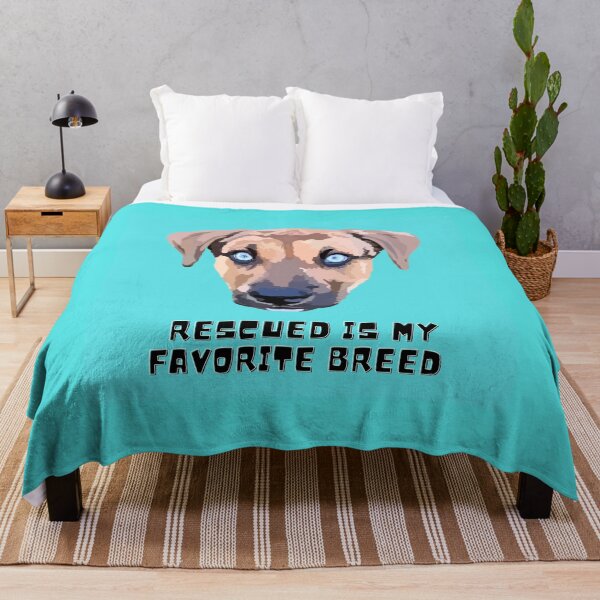 Item preview, Rescued is my favorite breed - Teal designed and sold by Mepatch.