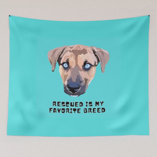 Item preview, Rescued is my favorite breed - Teal designed and sold by Mepatch.