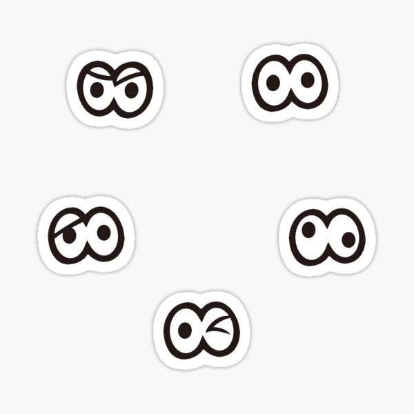 Googly Eyes – Stickers (4 Pack) Magnet for Sale by The Random Artist