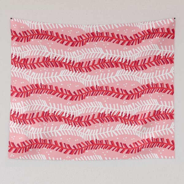 Item preview, Holiday Garland on Pink designed and sold by latheandquill.