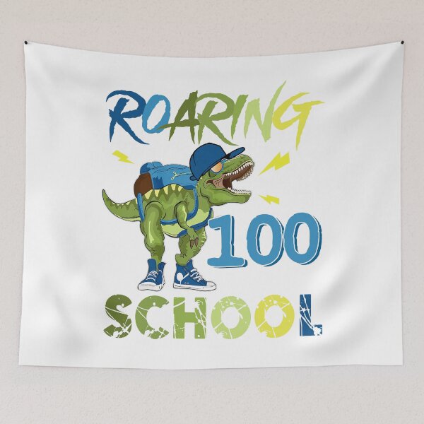 Item preview, Roaring Into 100 Days Of School Dinosaur Rex Boys  designed and sold by SamArtistbyAUS.