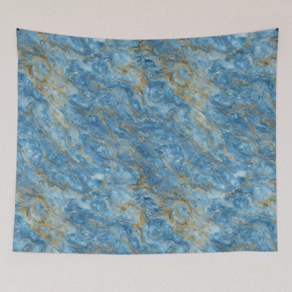 Item preview, GOLD LACE BLUE MARBLE GALAXY - Blue #834534 designed and sold by SmokinShroomz.