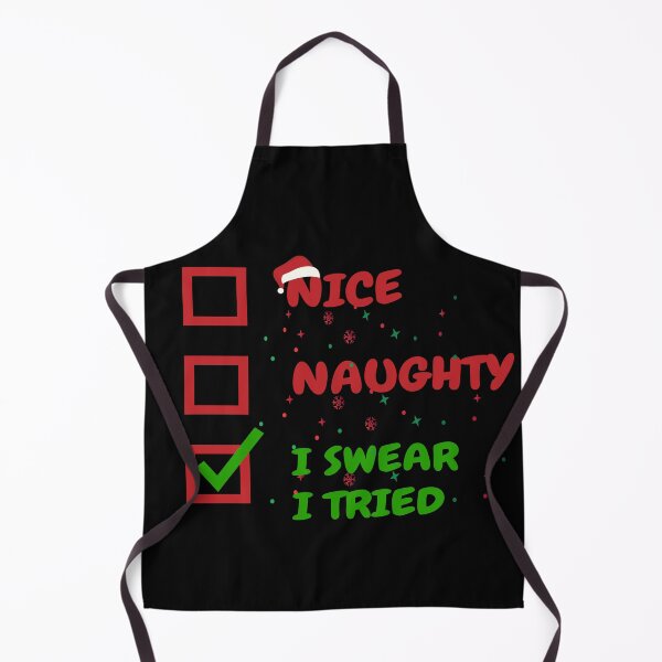 Item preview, Nice Naughty I Swear I Tried , Christmas Funny Checklist designed and sold by Salahboulehoual.