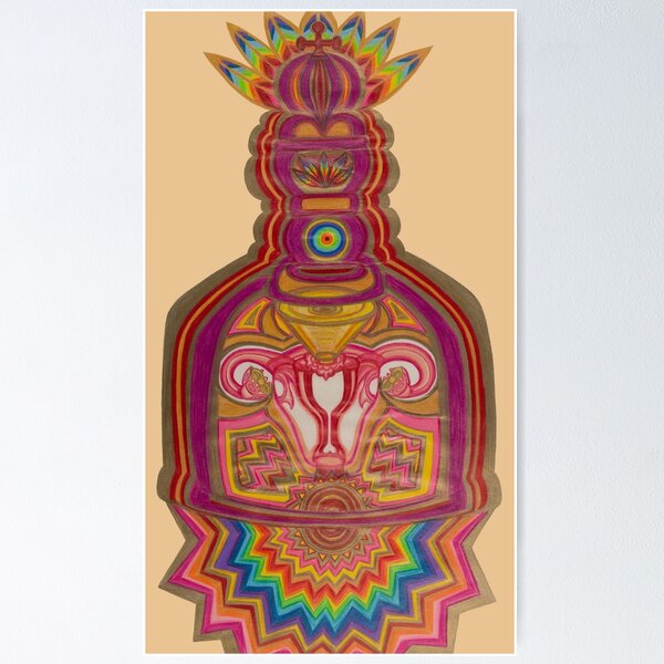 White Buffalo Peace Bell Poster
