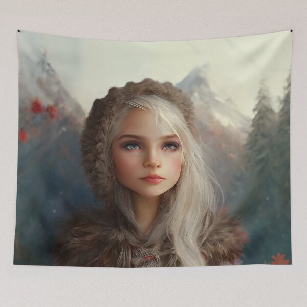 Item preview, A girl in a winter forest designed and sold by fuzzyfox.