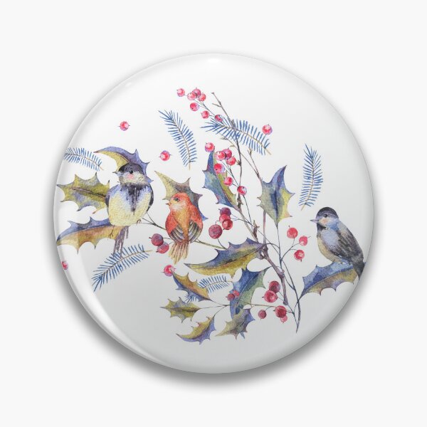 Item preview, Wild Forest Birds and Red Berries  designed and sold by silviaol.