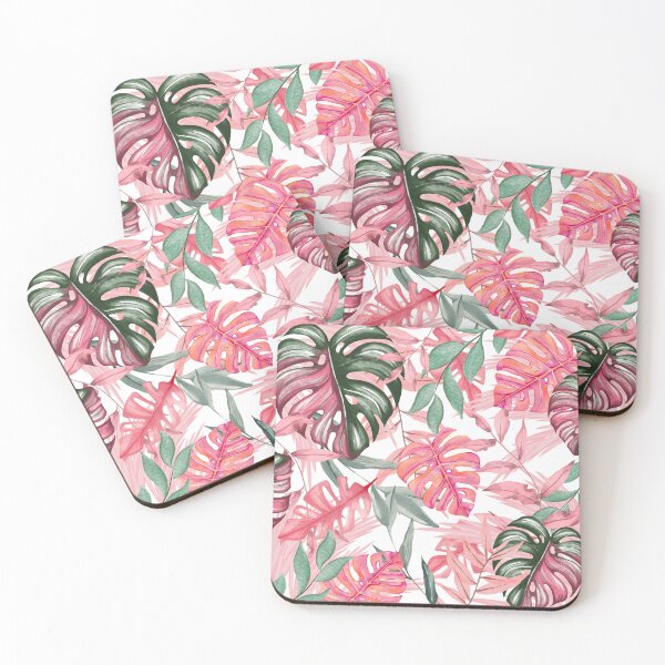 Item preview, Pink Monstera Pattern designed and sold by Lylabean22.