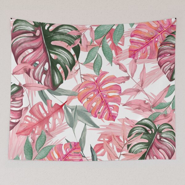 Item preview, Pink Monstera Pattern designed and sold by Lylabean22.