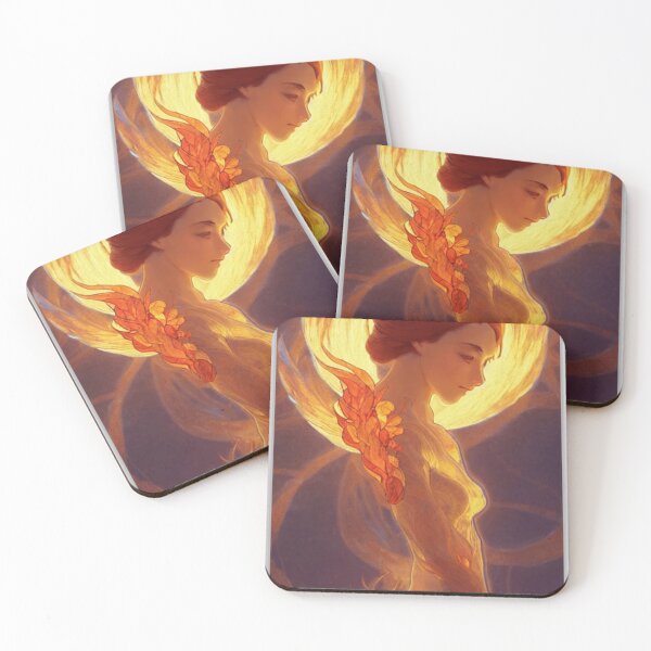 Item preview, Déesse du feu avec un beau visage avec une fantaisie rougeoyante designed and sold by BrodieOlson.