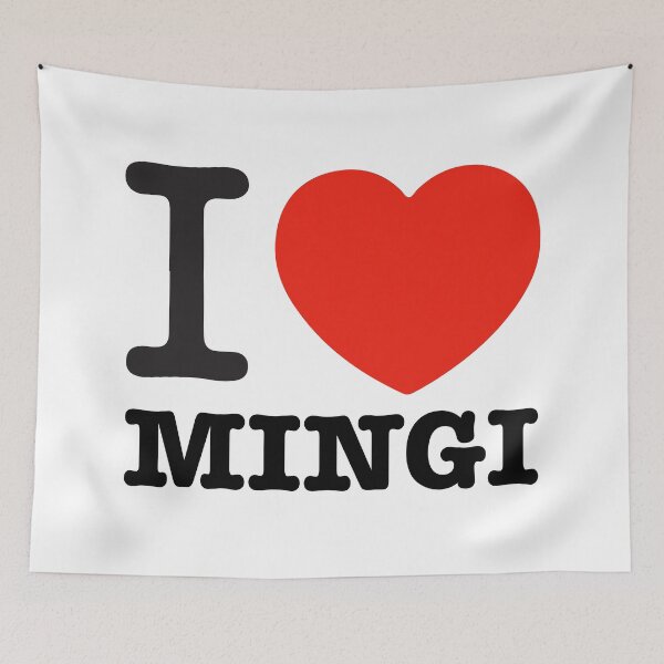 Item preview, I love Ateez Mingi text typography heart | Morcaworks designed and sold by Morcawork.