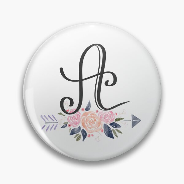 Item preview, Letter A Monogram Watercolor Roses designed and sold by MandyRosko.