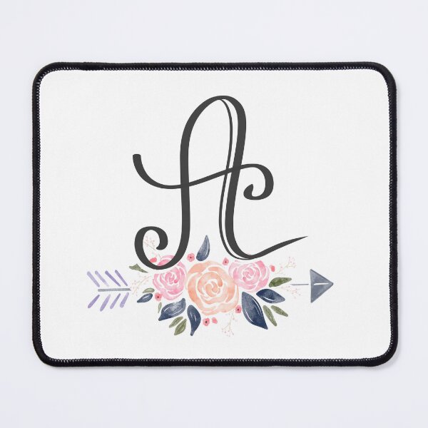 Item preview, Letter A Monogram Watercolor Roses designed and sold by MandyRosko.
