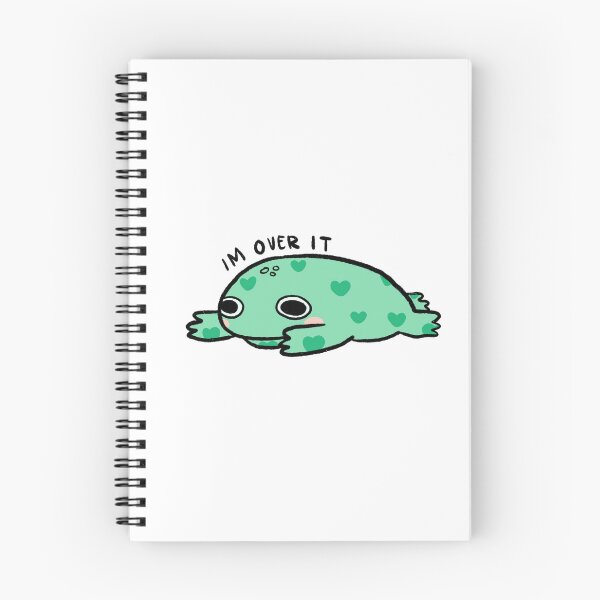 Item preview, IM OVER IT! | Cute green frog with hearts!  designed and sold by iristocat.