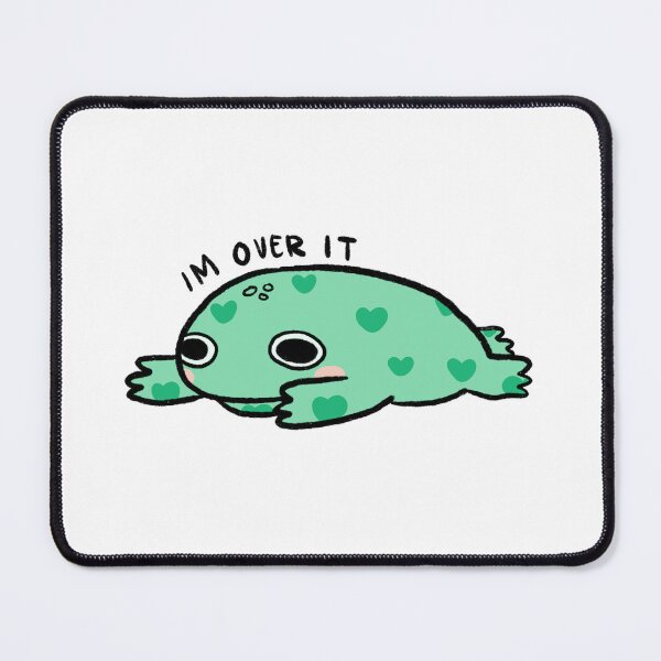 Item preview, IM OVER IT! | Cute green frog with hearts!  designed and sold by iristocat.