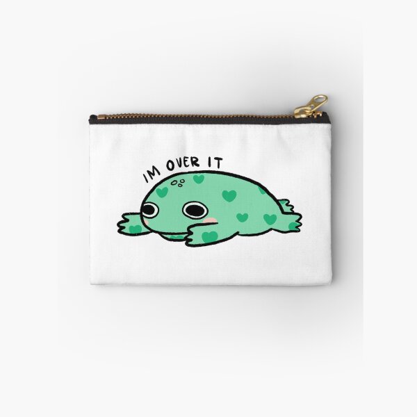 Item preview, IM OVER IT! | Cute green frog with hearts!  designed and sold by iristocat.
