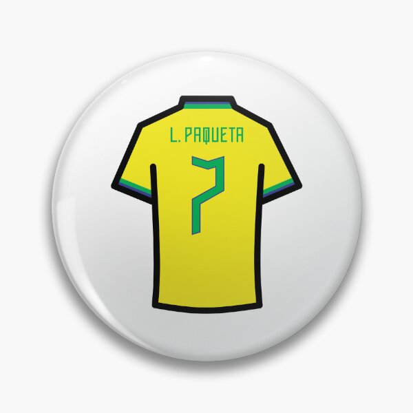 Item preview, Paqueta #7 BRZ Yellow Blue Green 22 Football Jersey designed and sold by Millustgfx.