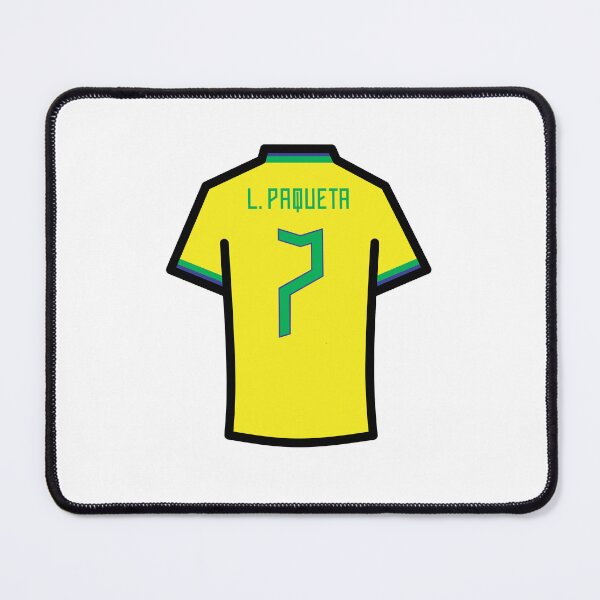 Item preview, Paqueta #7 BRZ Yellow Blue Green 22 Football Jersey designed and sold by Millustgfx.
