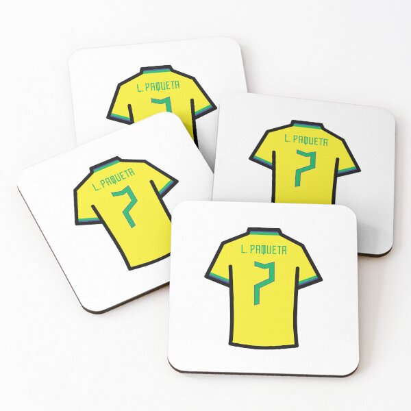 Item preview, Paqueta #7 BRZ Yellow Blue Green 22 Football Jersey designed and sold by Millustgfx.