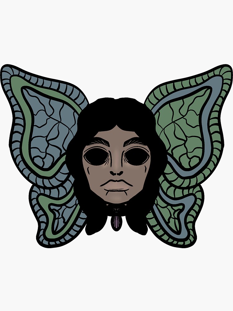"Butterfly Face Design" Sticker for Sale by AtlasLand Redbubble