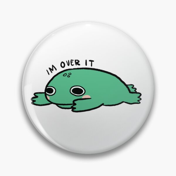Item preview, IM OVER IT! | Cute classic green frog designed and sold by iristocat.