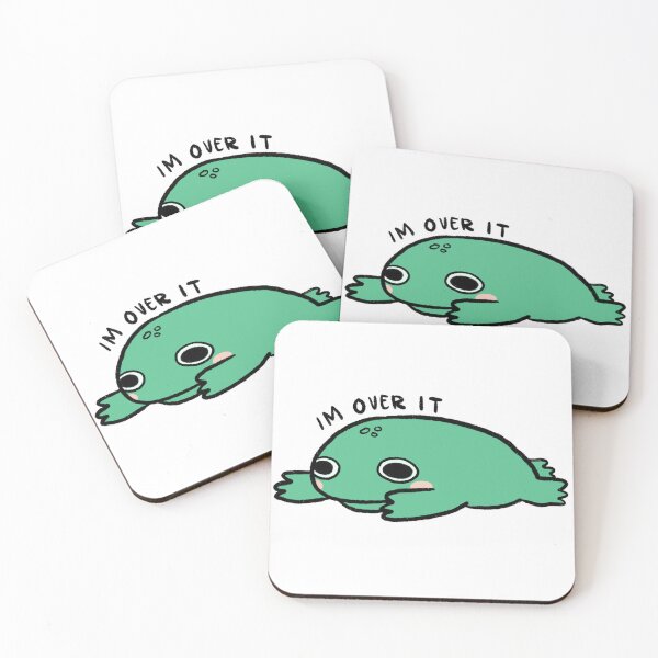 Item preview, IM OVER IT! | Cute classic green frog designed and sold by iristocat.