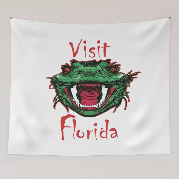 Item preview, Funny Florida Design Visit Florida Sarcastic Ugly Alligator Mascot designed and sold by pelagio.