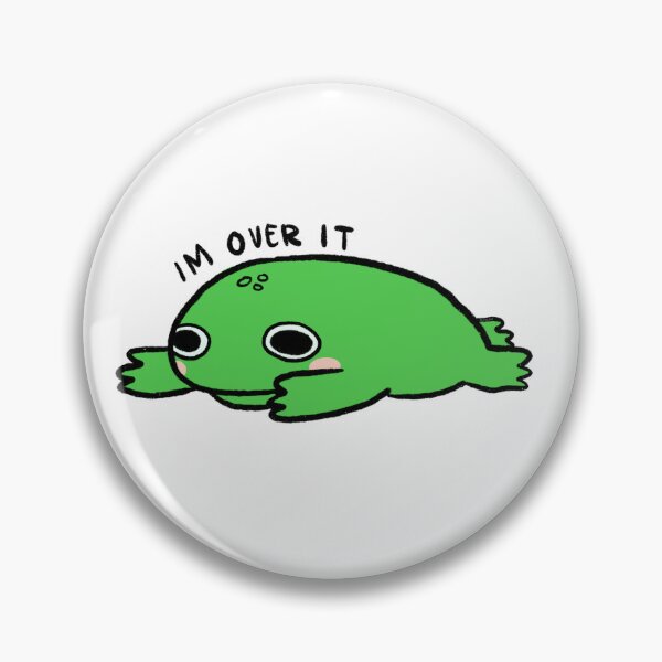 Item preview, IM OVER IT! | Cute vibrant green frog designed and sold by iristocat.