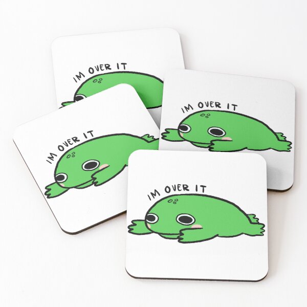 Item preview, IM OVER IT! | Cute vibrant green frog designed and sold by iristocat.