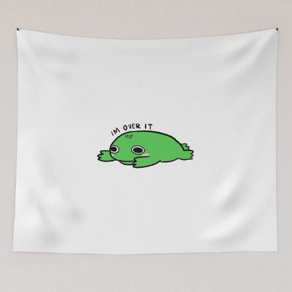 Item preview, IM OVER IT! | Cute vibrant green frog designed and sold by iristocat.