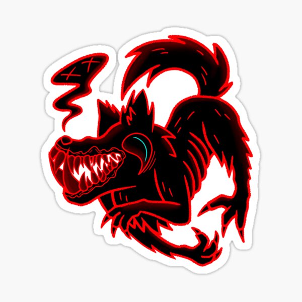 "Red wolf" Sticker for Sale by Minus18 Redbubble