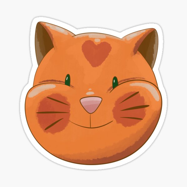 Red Cat Illustration Sticker For Sale By Natachaikovska Redbubble 