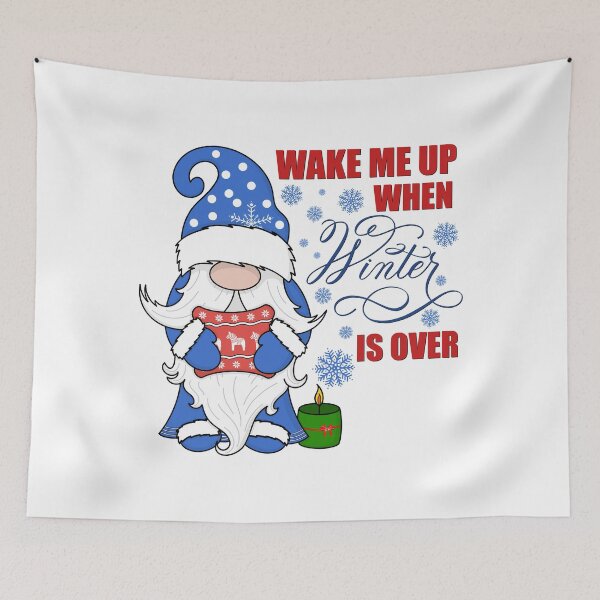 Item preview, Wake Me Up When Winter Is Over Snow Gnome  designed and sold by Gsallicat.