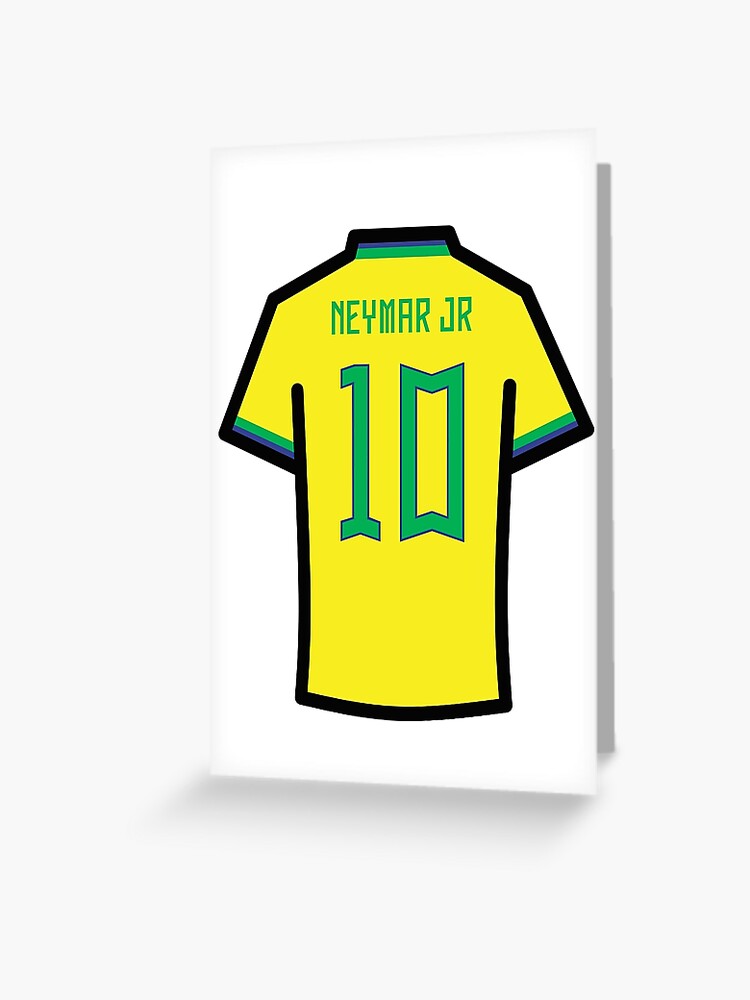 Neymar #10 BRZ Yellow Blue Green 22 Football Jersey" Greeting Card for Sale  by Millustgfx | Redbubble