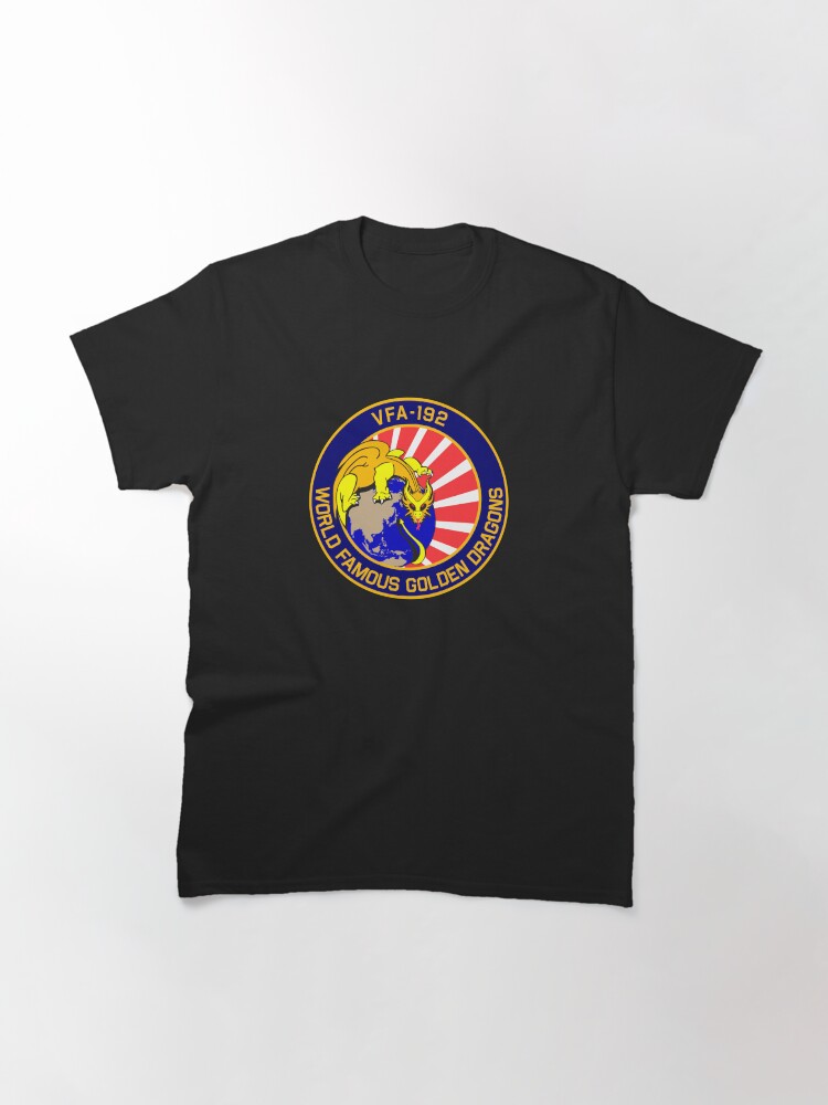 USN VF-192 Strike Fighter Squadron - World Famous Golden Dragons - Clean Style Classic T-Shirt