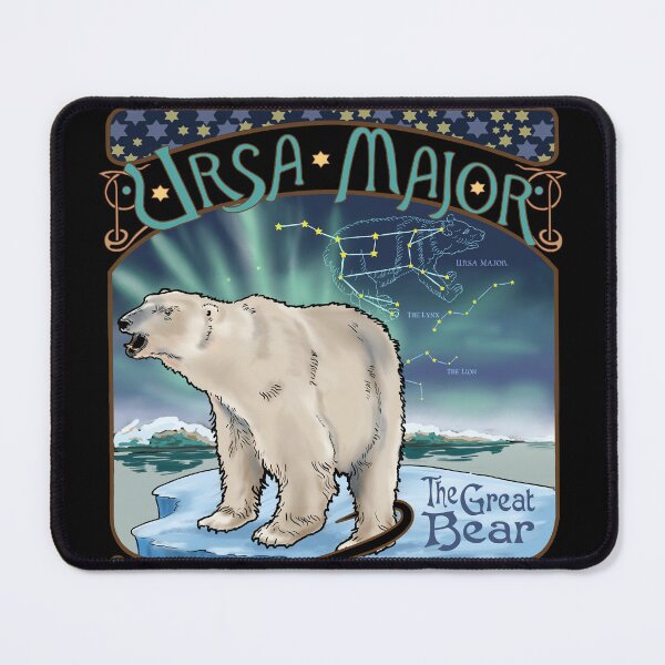 Item preview, Polar Bear Ursa Major Constellation with Northern Lights designed and sold by vinpauld.
