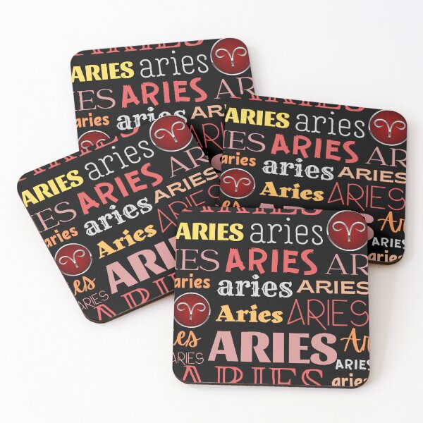 Item preview, Aries All-Over Red Pattern designed and sold by Hellofriendco.