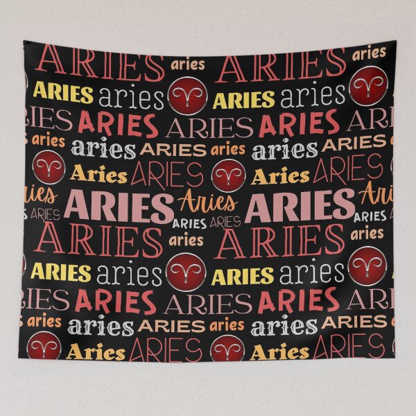 Item preview, Aries All-Over Red Pattern designed and sold by Hellofriendco.