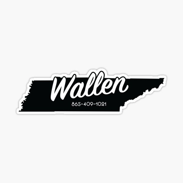 Tennessee Wallen Sticker for Sale by CHCustoms