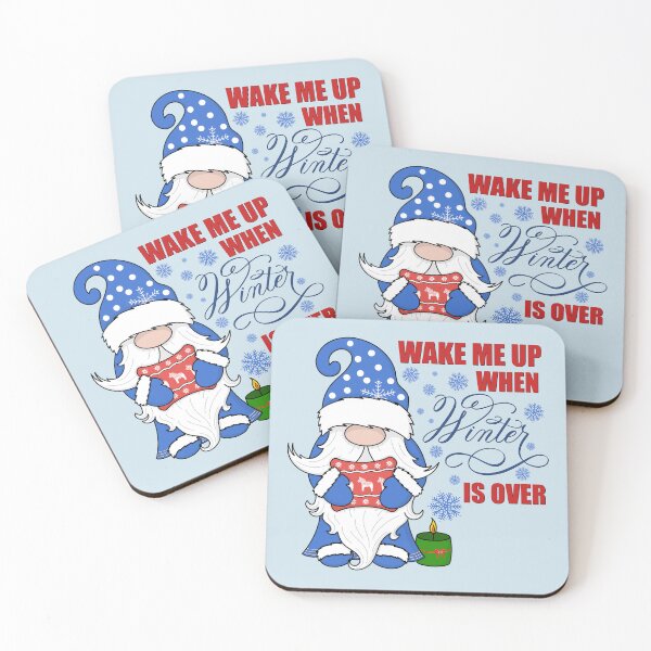 Item preview, Wake Me Up When Winter Is Over Snow Gnome (Blue) designed and sold by Gsallicat.