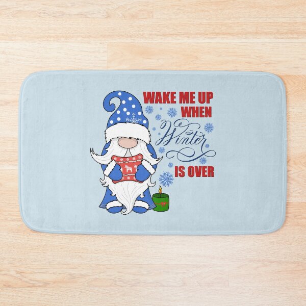 Item preview, Wake Me Up When Winter Is Over Snow Gnome (Blue) designed and sold by Gsallicat.