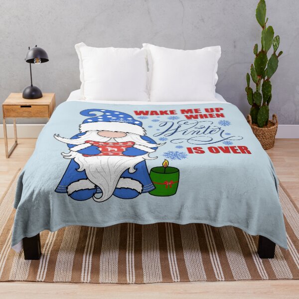 Item preview, Wake Me Up When Winter Is Over Snow Gnome (Blue) designed and sold by Gsallicat.