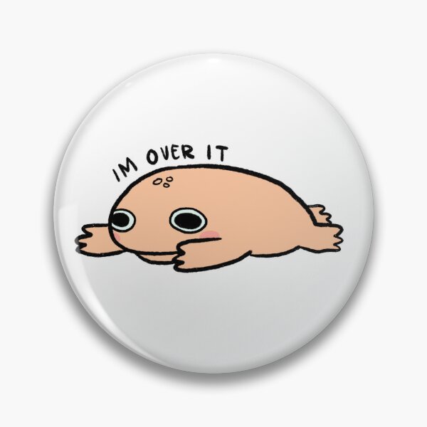 Item preview, IM OVER IT! | Cute peachy orange frog designed and sold by iristocat.