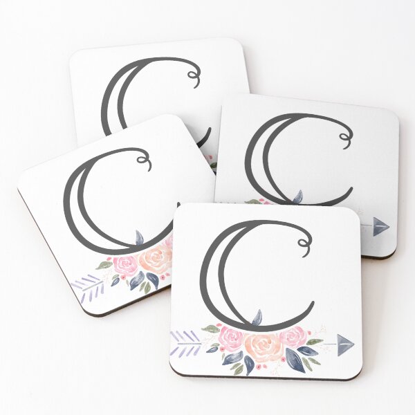Item preview, Letter C Monogram Watercolor Roses designed and sold by MandyRosko.