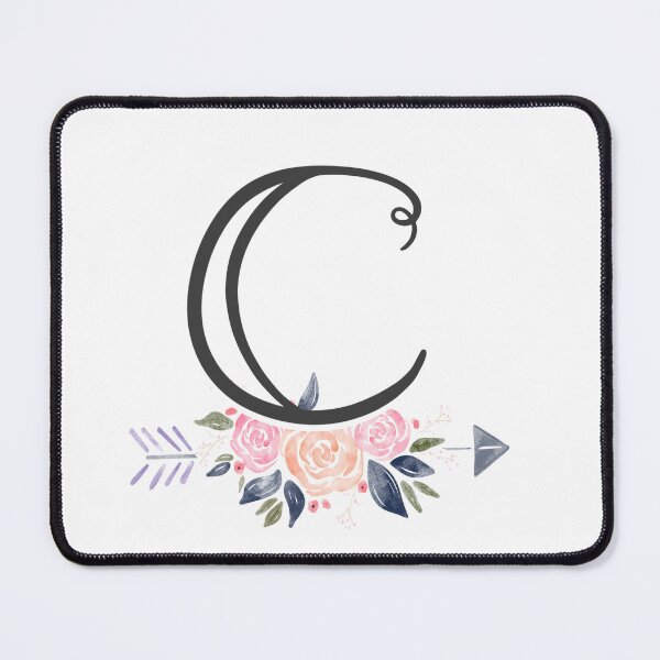 Item preview, Letter C Monogram Watercolor Roses designed and sold by MandyRosko.